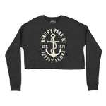 Asbury Park Anchor 1871 Cropped Crew in Black - front view