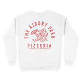Asbury Park Pizzeria Crewneck in White - back view